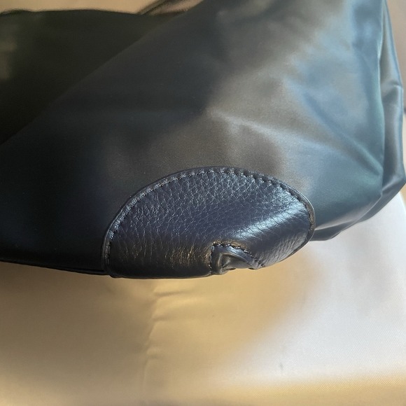 DORIS & JACKY Tote Bag Women Large Lightweight Leather Nylon Work Travel Blue - Picture 5 of 15